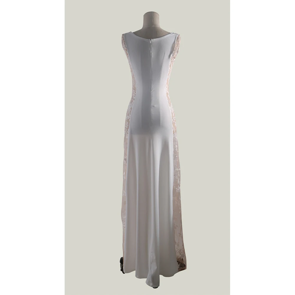 Белые свадебные платья с вышивкой Vestido de Noiva романтические молочные шелковые
