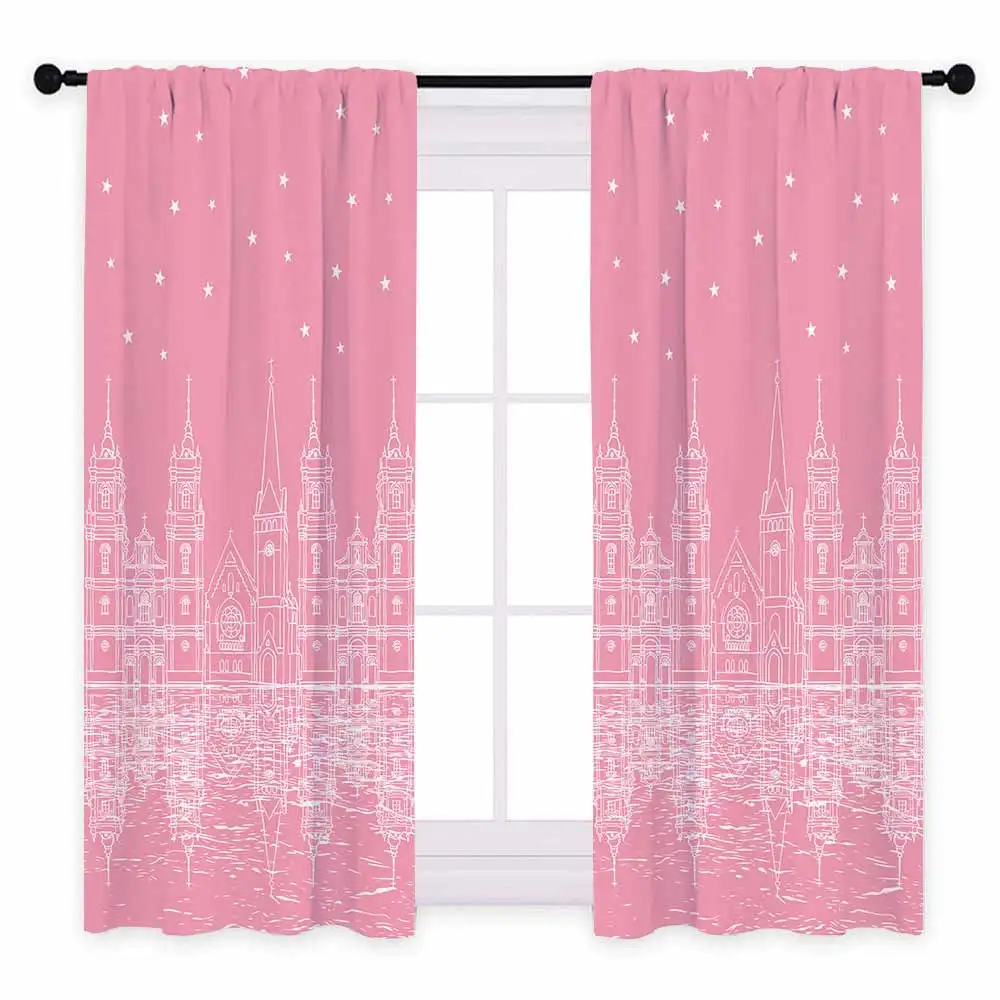 Style C1 - 2pcs Miracille европейские строительные оконные шторы 3D печатные французские окна элегантная, для гостиной затемненные шторы для спальни комнаты - Цвет: Style C1 - 2pcs