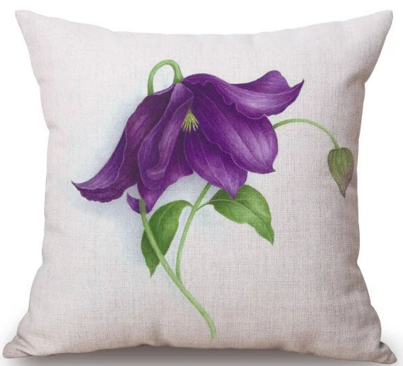 Наволочка на шею с цветами розы пиона льняная кровать диван подушка сиденье для