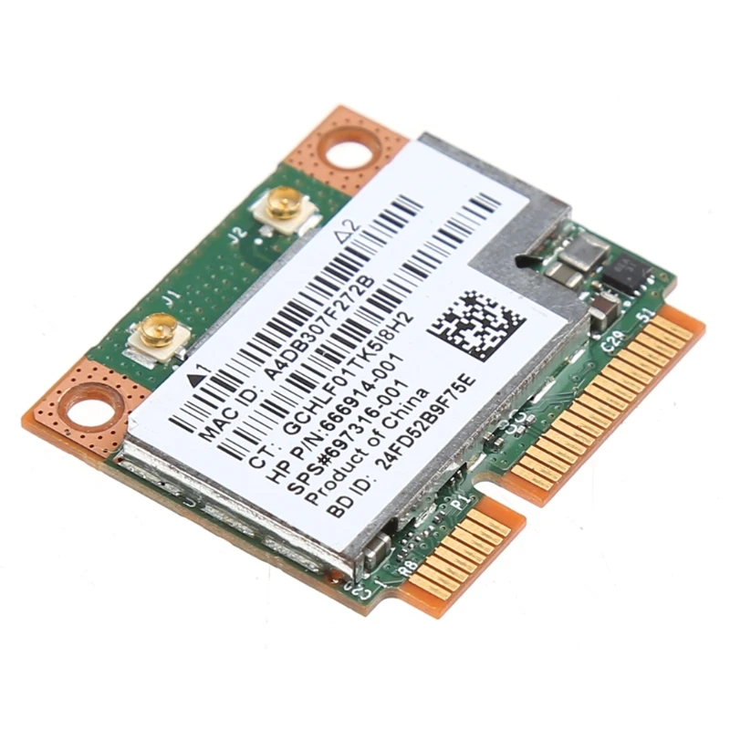 Двухдиапазонная 2,4+ 5G 300M 802.11a/b/g/n WiFi Bluetooth 4,0 Беспроводная мини карта PCI-E для BCM943228HMB hp SPS 718451-001