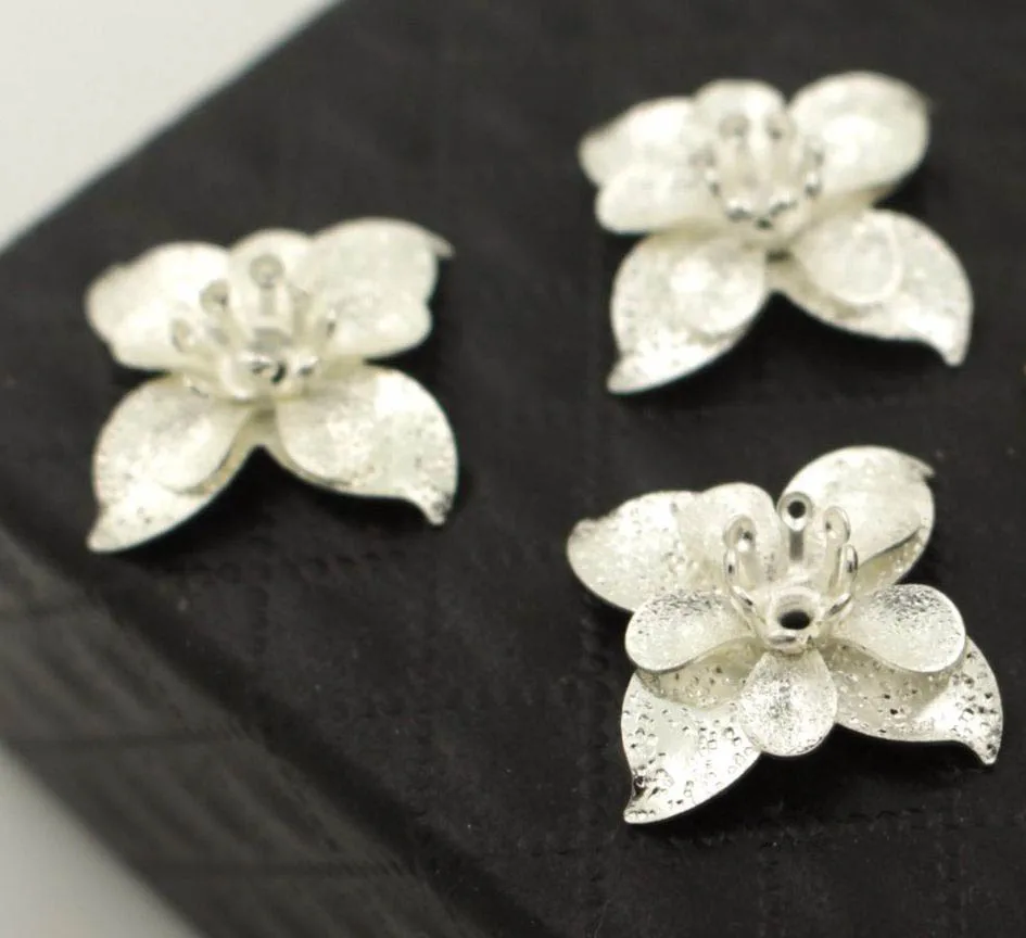 silver tone Лист тычинки для цветов Подвески латунные металлические результаты DIY продукты DIY ювелирные аксессуары выбрать цвета - Цвет: silver tone