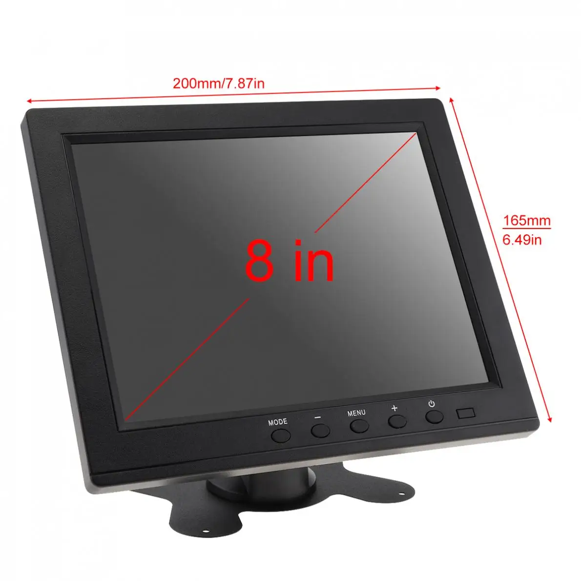 12V 8 дюймов HD светодиодный TFT LCD автомобильный монитор Мини ТВ компьютер 2 канала
