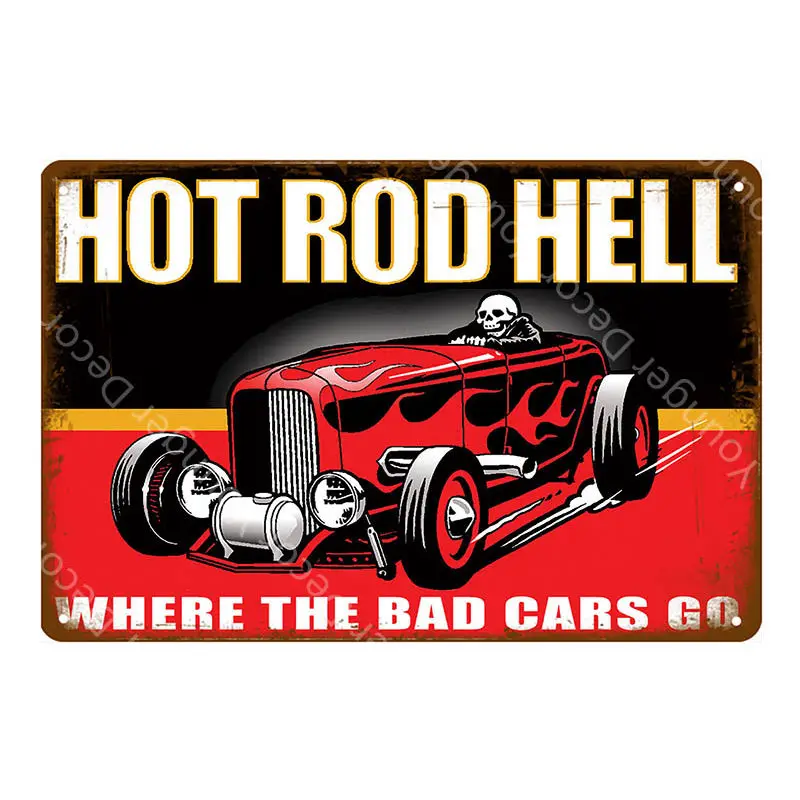YD7586G Горячая штанга Hell металлические знаки US Route 66 автомобильный автобус винтажный настенный плакат художественное украшение Бар Паб Клуб Кафе Отель домашний гаражный Декор доска - Цвет: YD7586G
