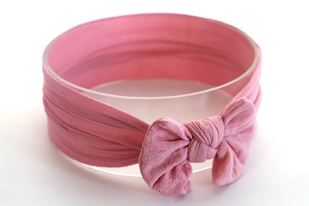 2019 Newborn Girls Bow Knot Nylon Turban Headbands Children Elastic Wide Hair Bands Bohemia Kids Accessories |