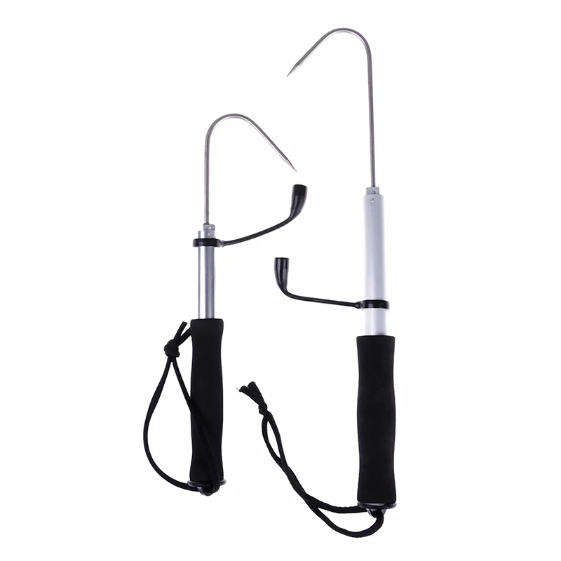 1pcs Stainless Steel Flexible Fishing Gaff Grip Holder Hook Shape Spear Crank Sea Gripper Control Tackle tool | Спорт и развлечения