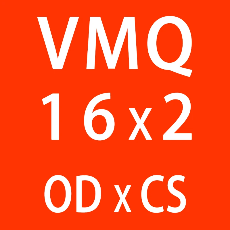 10 шт./лот красный Силиконовое кольцо кремния/VMQ-хомут с круглым воротником для мальчиков и девочек 2 мм Толщина OD14/15/16/17/18/19/20*2 мм резиновое уплотнительное кольцо уплотнения прокладки уплотнительные кольца шайба - Цвет: OD16mm