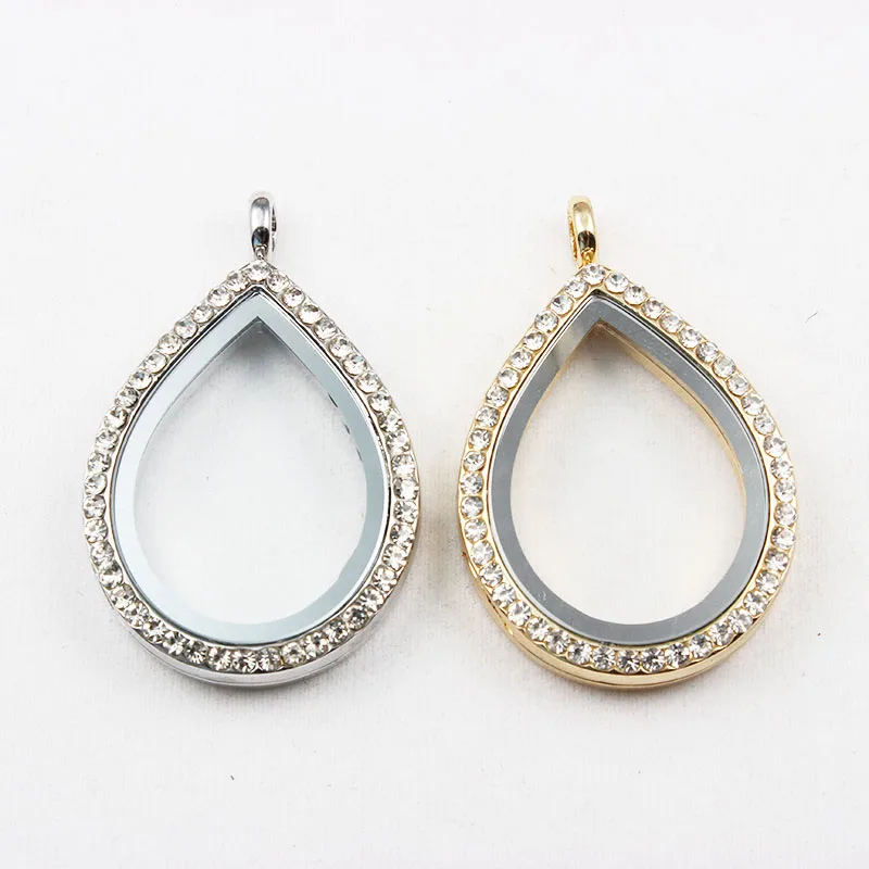 Высококачественный плавающий медальон из сплава с узором в виде капли живой