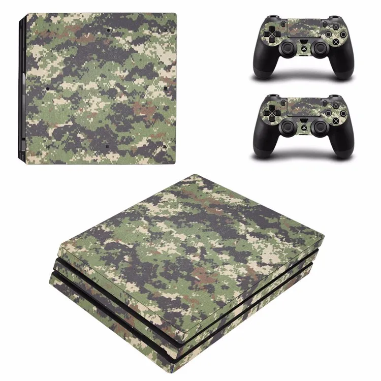 Новая камуфляжная Виниловая наклейка для sony Playstation 4 Pro консоль+ 2 шт контроллер наклейка для PS4 Pro