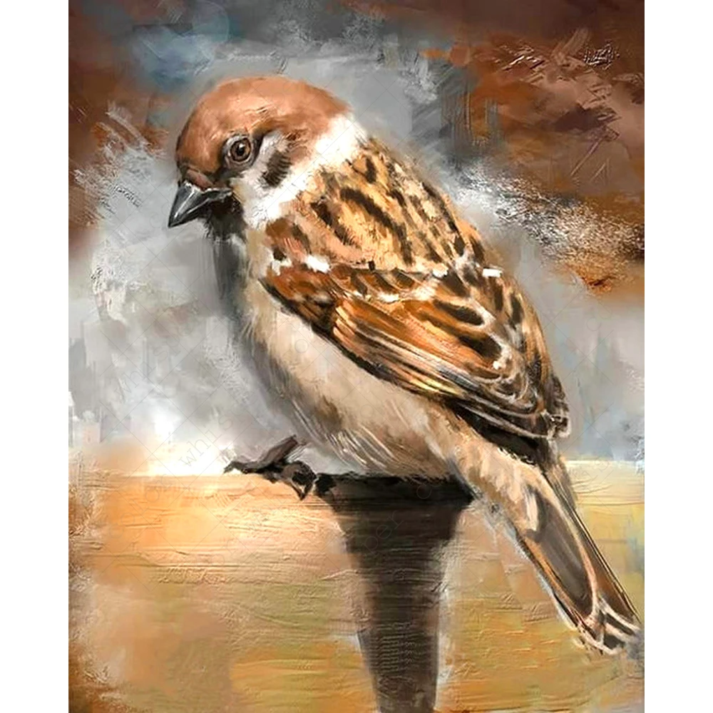 Алмазная живопись Птица 5D алмазная вышивка полная выкладка Sparrow для украшения
