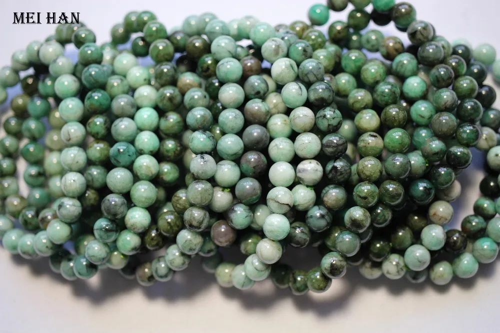 10-10,5 мм(approx19beads/комплект/28 г) натуральный Африканский Изумрудный драгоценный камень Гладкий Круглый бисер для изготовления ювелирных изделий своими руками