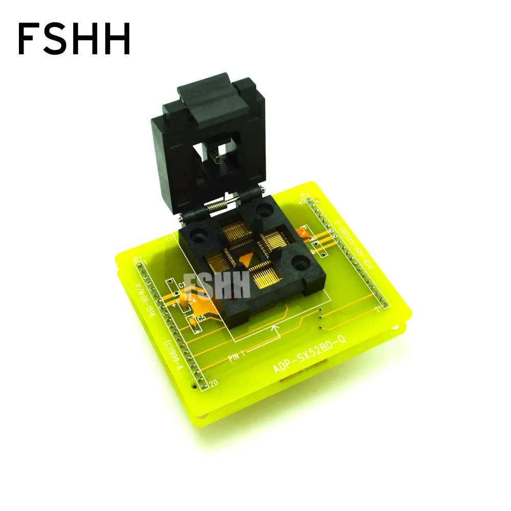 ADP-SX52BD-Q Programmer adapter for ALL-11 Programmer adapter FPQ-52-0.65-02 QFP52 to DIP40 adapter test socket best price carprog full v4 1 21 adapter programmer with all softwares radios odometers dashboards immobilizers