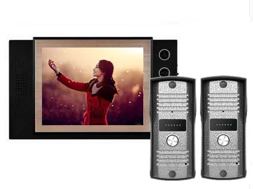 Видеодомофон XinSiLu для 2 дверей видеодомофон 8 дюймов с HD камерой 700TVL и