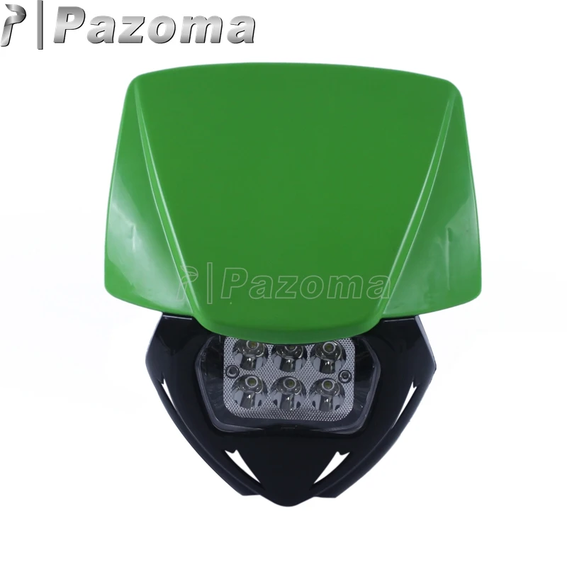 Фара передняя светодиодная для мотокросса Kawasaki KLX 110 125 150 KLR KDX 250 KX 450|Накладки и