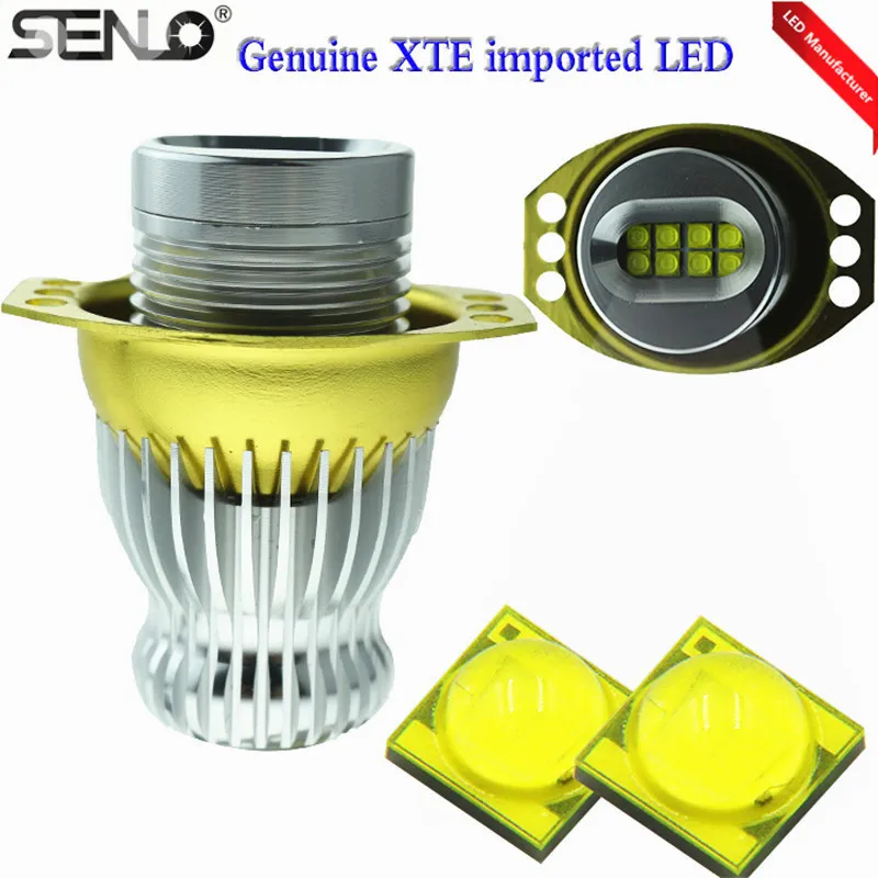 

LED E90 Auto Angel Eyes Error Free White LED Light Bulbs Super Bright White 80 Watt For BMW E60 E61 E64 E70 X5 E71 H8 E82 E87