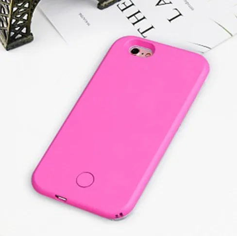 Розовый Селфи-светильник для телефона iPhone 11 XS Max XR X 10 чехол для iPhone 6 6s Plus с светильник s Flash Роскошный чехол для i Phone 7 8 Plus X - Цвет: Розовый
