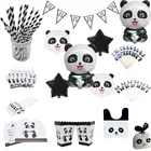 Мультяшные шарики с пандой, воздушные гелиевые шары на день рождения, Аксессуары для детского душа, игрушки для детей