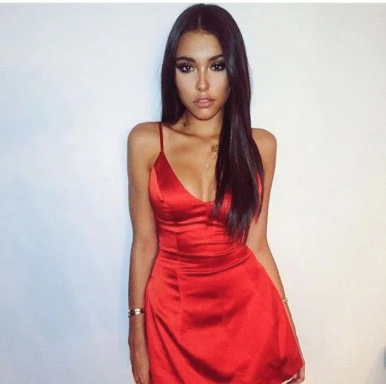 High Quality Celebrity V-Neck A-Line Slip Mini Dress Club Party Bodycon | Женская одежда