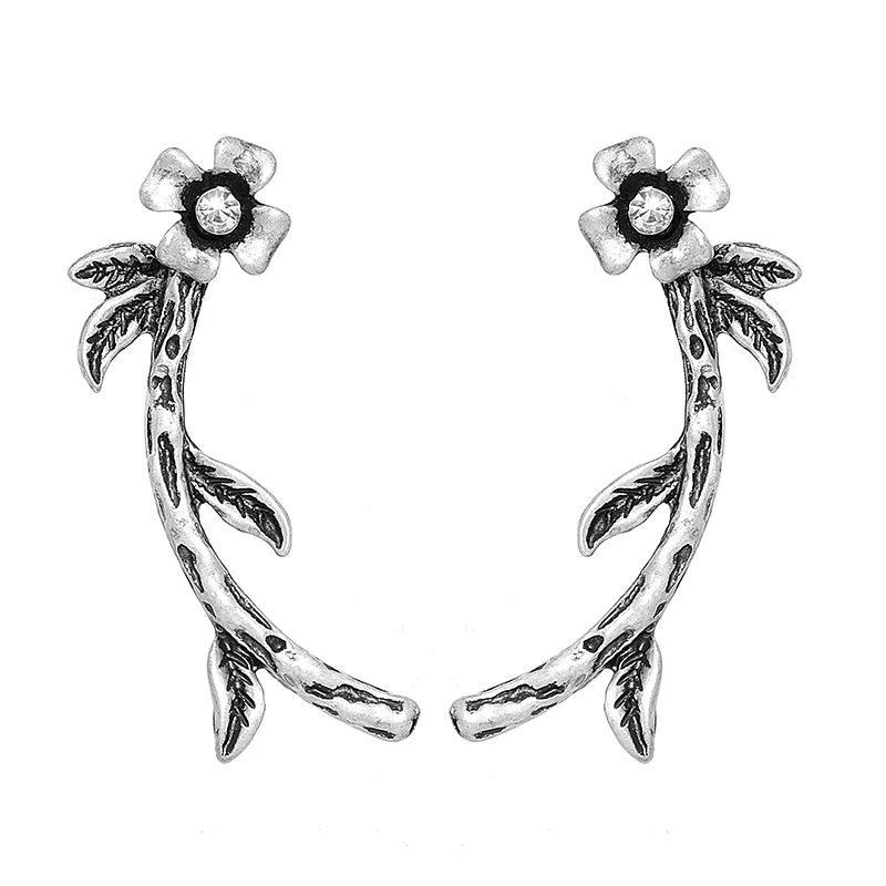 

Wild&Free New Flower Hanging Earring For Women Vintage Gold Color Silver Color Plant Drop Dangle Earrings Jewelry Fashion Brinco