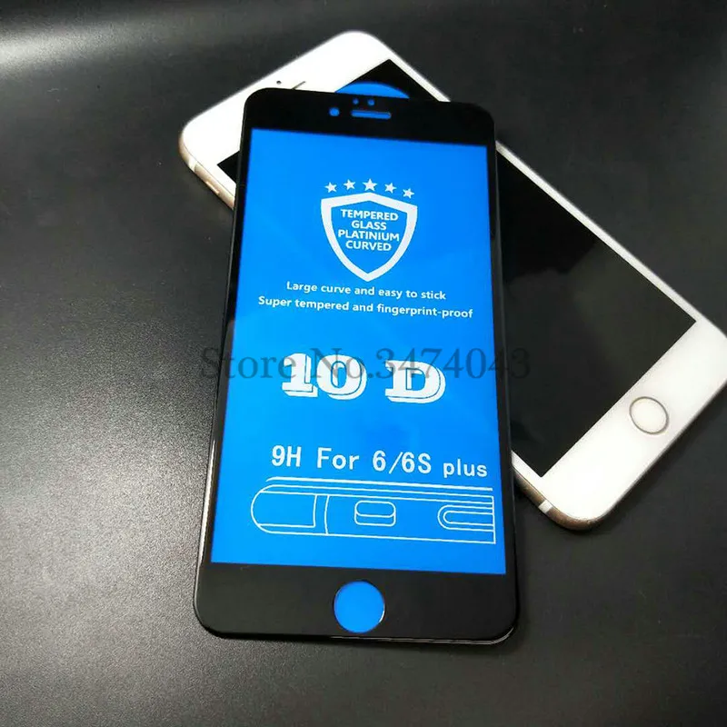 2 шт./лот 10D защитное закаленное стекло для iphone 6 6s 7 8 plus XR Защитная стеклянная пленка на iphone x xs max защита экрана