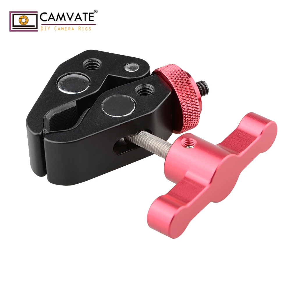 CAMVATE Супер Краб зажим щипцы с 1/4 &quot 20 до 1/4&quot преобразования винт для