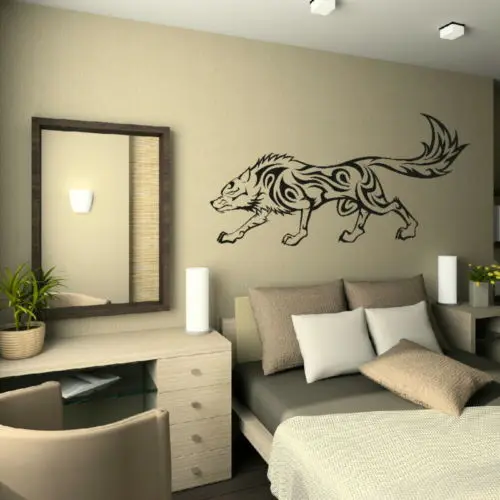 P117 Tribal Wolf Animal Vinyl Decal Art Stylish Ahesive Decor Sticker Wall Stickers Home Decoration Free Shipping |