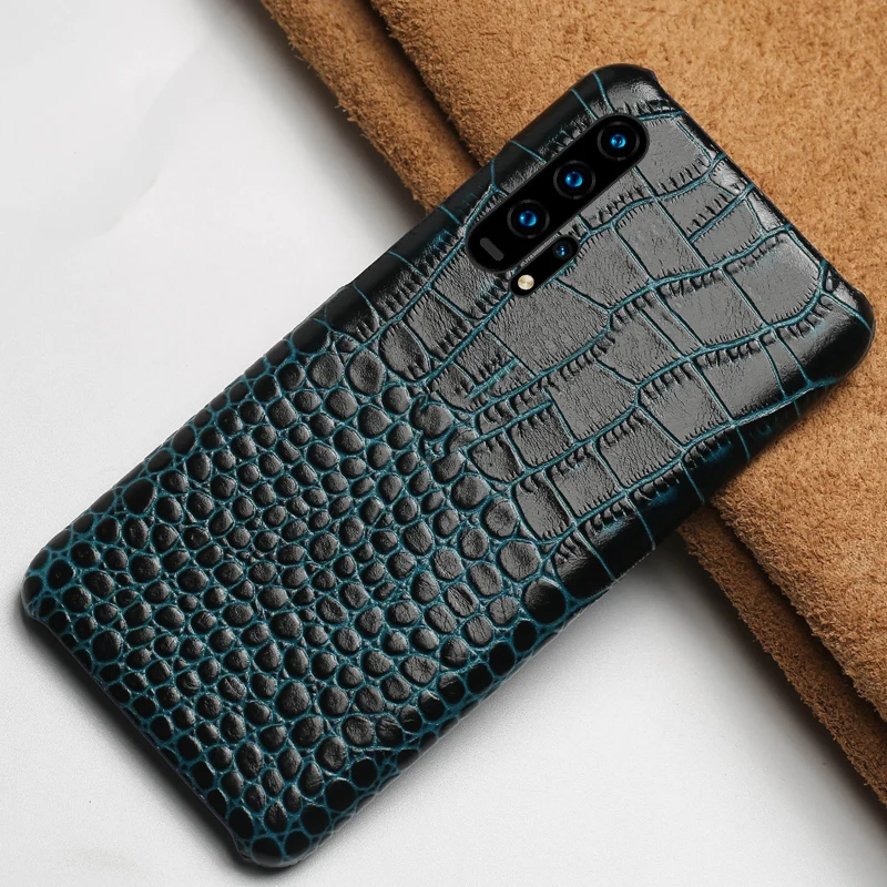 Синий Чехол для телефона из натуральной кожи для Honor 20 20Pro 8X V20 nova 4 nova 5 2 s, роскошная задняя крышка для huawei P20 lite P30 Pro mate 20 lite - Цвет: Синий