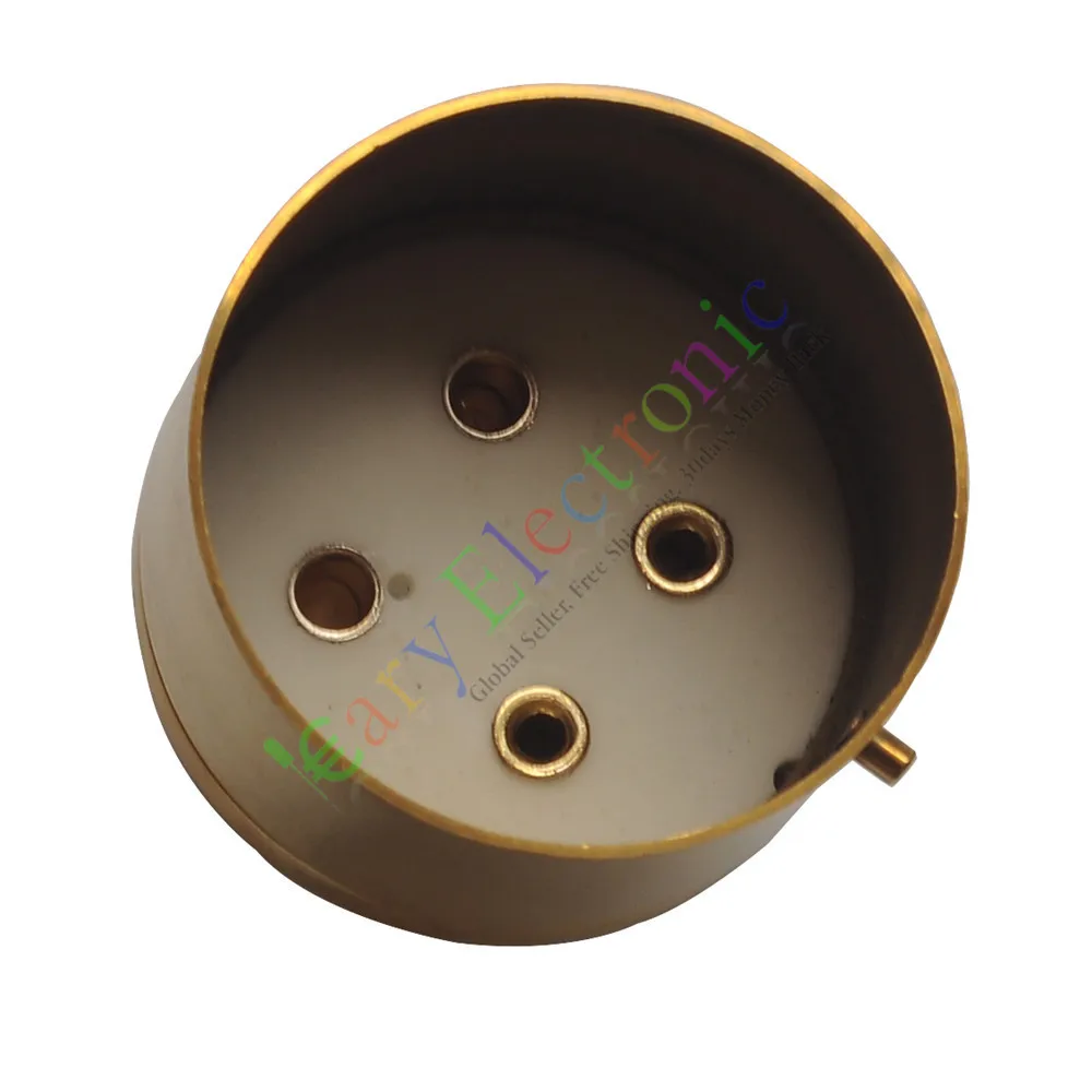 Оптом и в розницу 50 шт 4pin золото керамика гнезда вакуумных трубок база для 300B 2A3 811