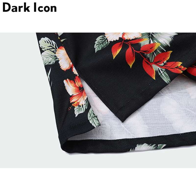 Мужские рубашки с коротким рукавом DARK ICON повседневные в стиле хип хоп лето