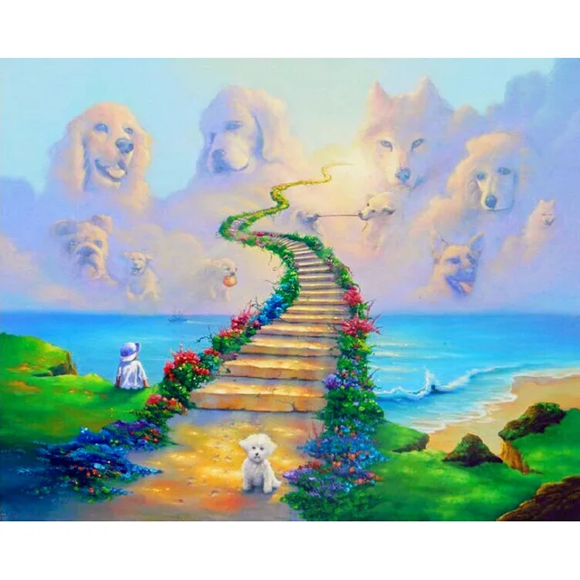 5d diy Алмазная вышивка все собаки перейти на небеса Картина Вышивка крестом полный