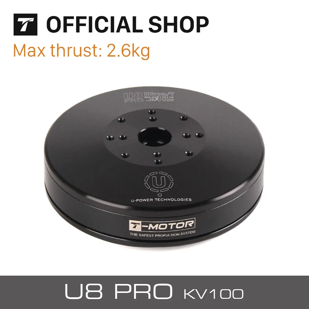 T-Motor U8 Pro 100KV Tiger бесщеточный мотор 6-12S для RC Мультикоптер октокоптер, гексакоптер вертолет Мультикоптер дроны