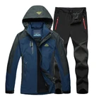 Куртка мужская водонепроницаемая в мягком корпусе, уличный пиджак для походов и рыб, брюки для лагеря, штаны для восхождения, большие размеры, весна-осень-лето