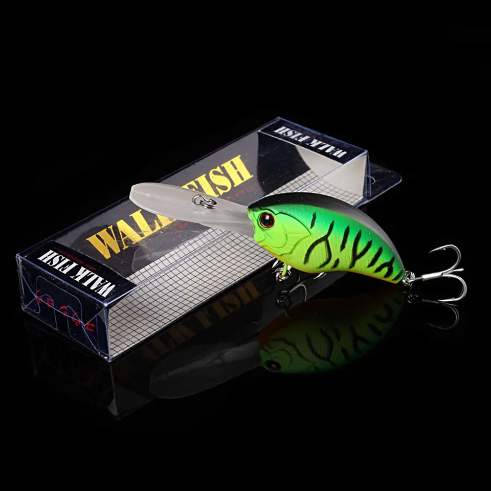 

WALK FISH 1PCS Fishing Wobblers 12.2g/90mm Floating Crank bait Pike Bass Fishing Lures dive 0.8-3m isca artificial pesca