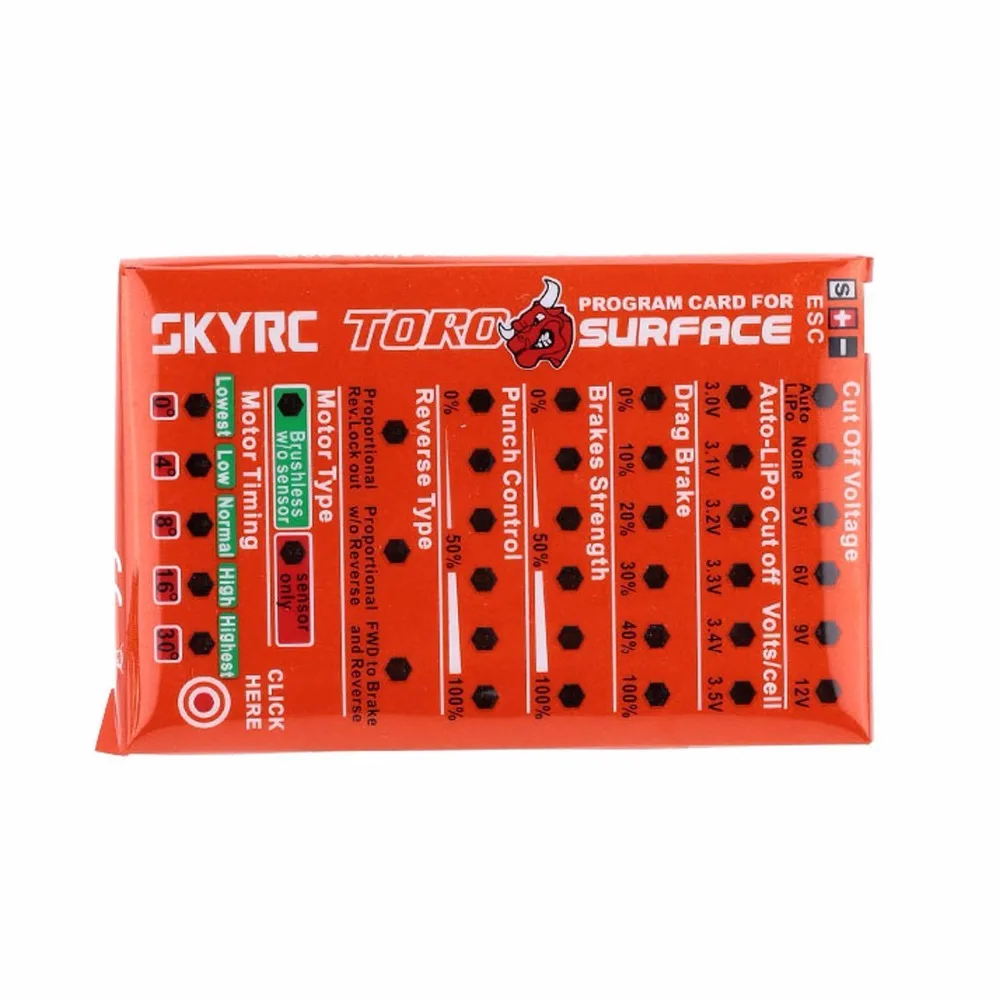 SKYRC программа карта для Leopard Toro 60a 120a бесщеточный ESC Скорость контроллер|program card|esc