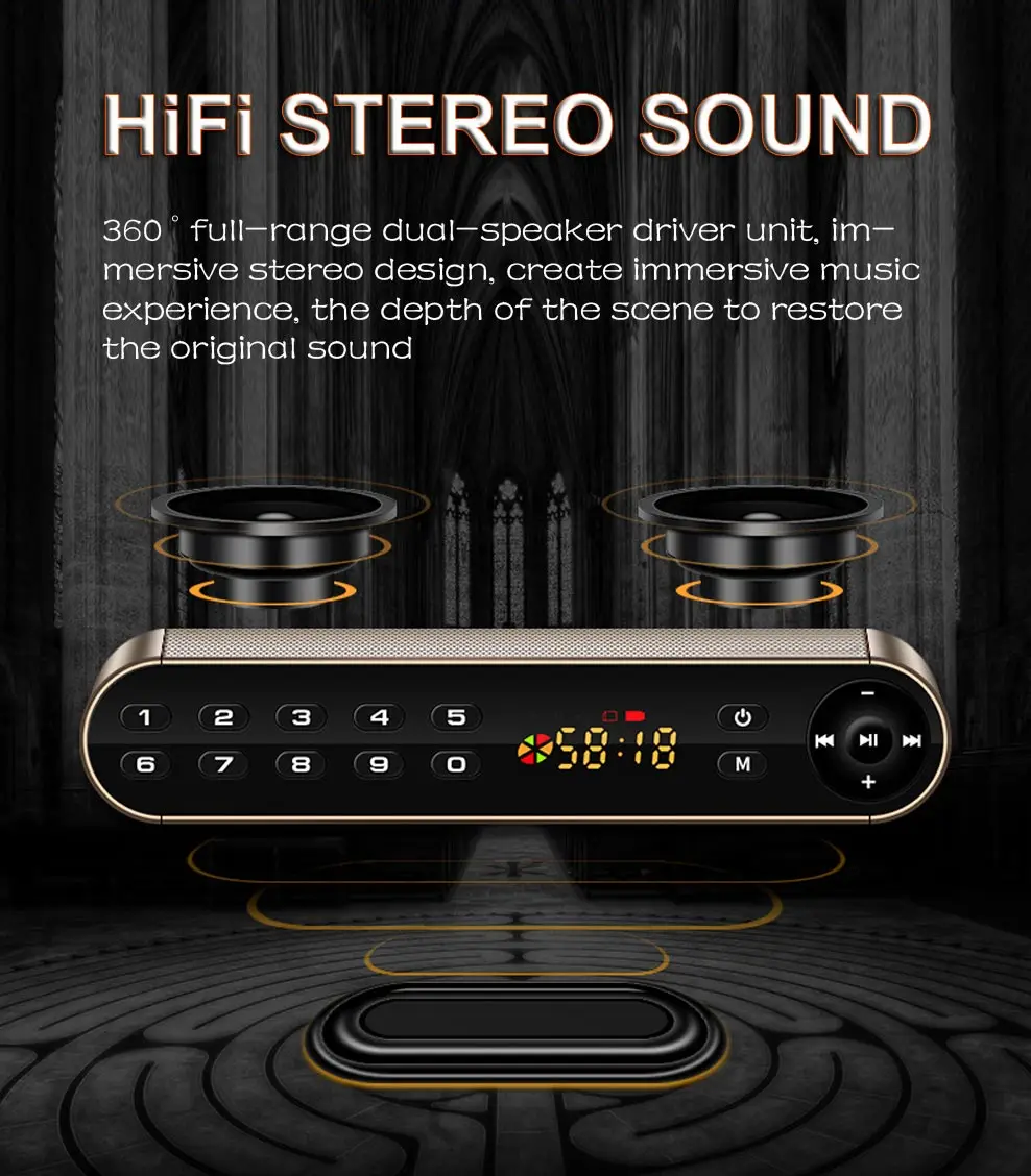 JUNKE HIFI Bluetooth динамик Портативный беспроводной супер бас двойной динамик s Саундбар с микрофоном TF FM радио USB звуковая коробка колонка