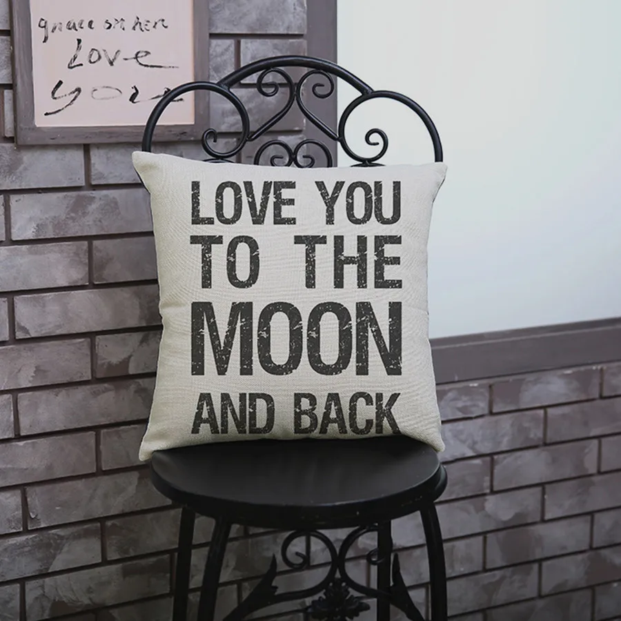 Черная классическая Подушка с надписью Love Sweet наволочка Express Greetings декоративная