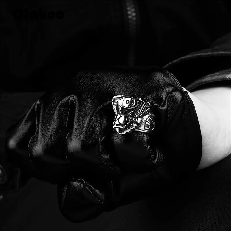 Otakoo кольцо для двигателя мотоцикла ювелирные изделия из нержавеющей стали