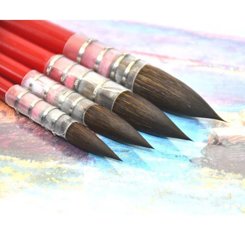 Художественная ручка для бармена акварельная щетка с белкой круглая головка