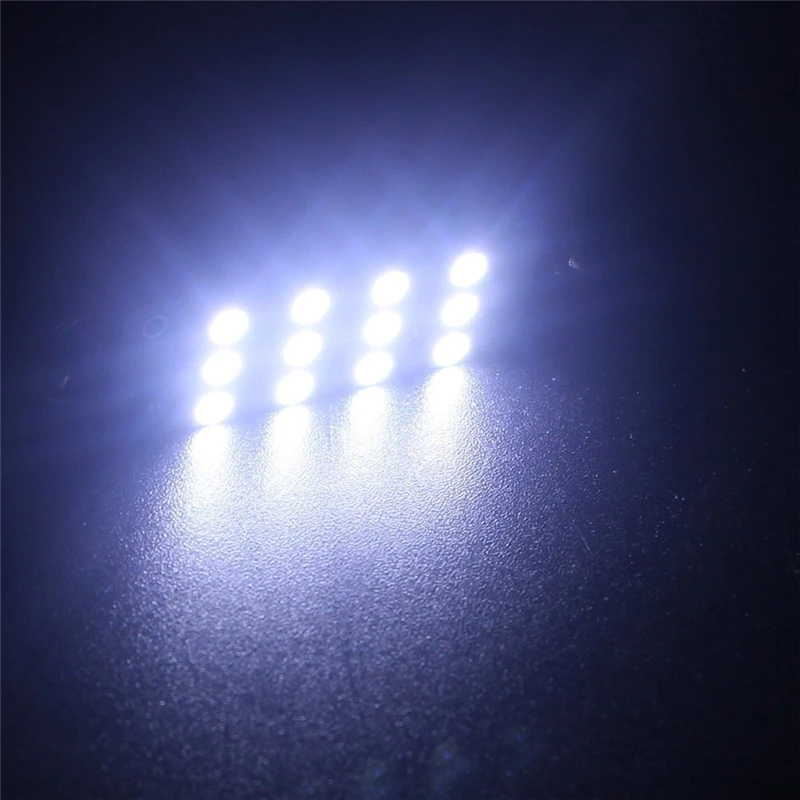 KEYECU 10 шт. белые 44 мм (1 73 дюйма) 12-SMD 1210 3528 чип жесткая петля фестон светодиодный ные