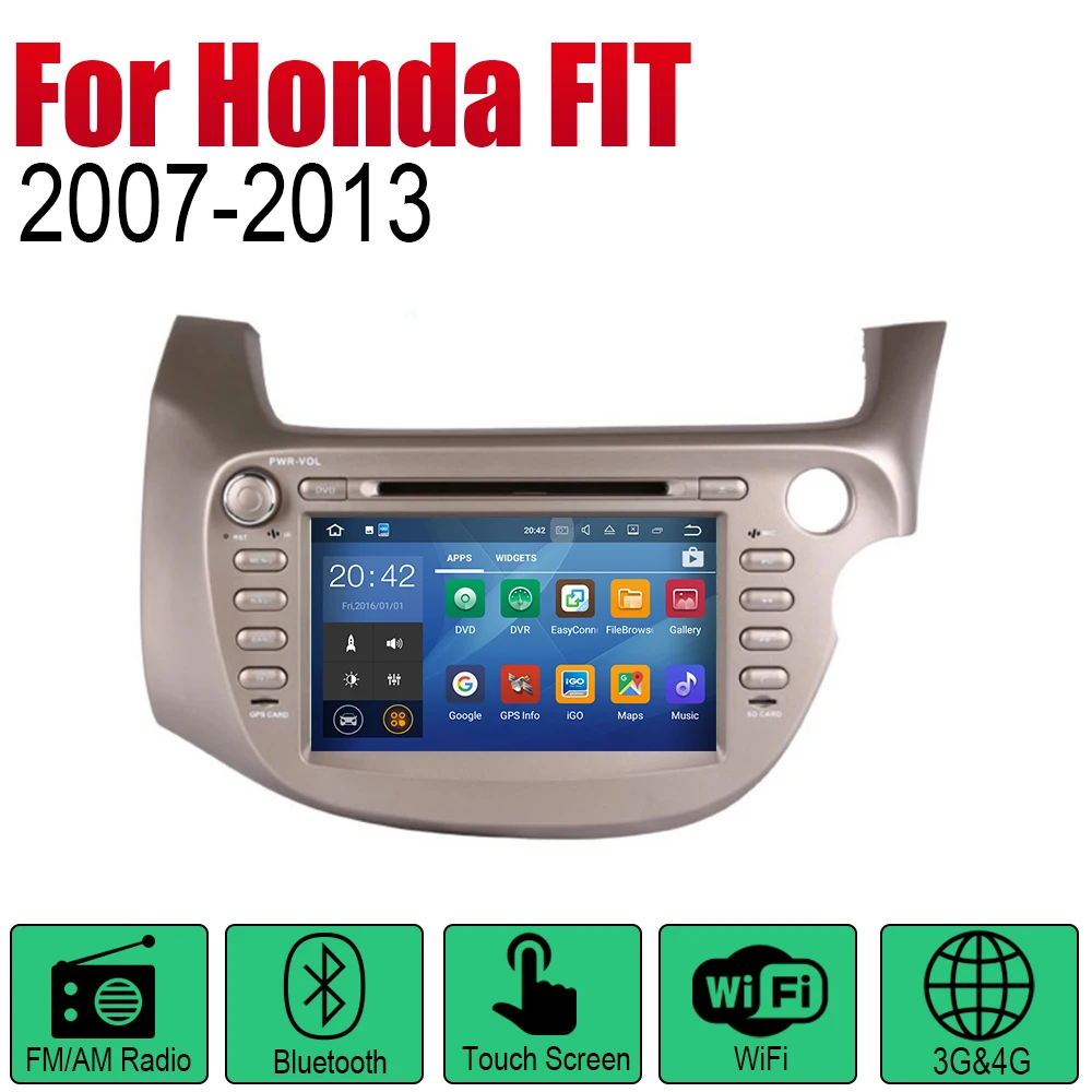 Автомобильная магнитола для Honda FIT JAZZ 2007 2008 2009 2010 2011 2012 2013 GPS Навигация BT система Map