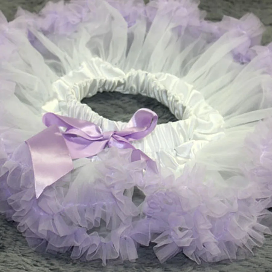 Юбка для новорожденных детская юбка пачка белого и сиреневого цвета повязка на