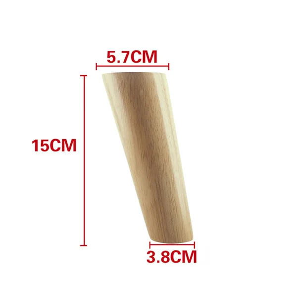 15cm 4 шт./лот твердые деревянные ножки для мебели, наклонный конус диван кровать шкаф стол и стул замена ноги наклонные ножки - Цвет: 15cm