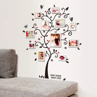 creative pvc happy tree photo frame wall butterfly wall stickers home decor bedroom living room tv backdrop stickers paper