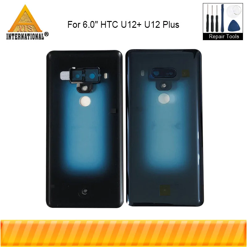 Axisinternational стеклянный корпус для 6," htc U12+/U12 Plus Задняя крышка батареи чехол+ рамка для камеры+ стеклянная линза+ дверь вспышки