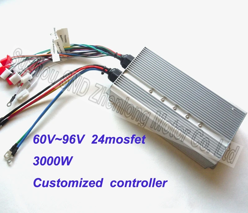 Широкий voltageDC60V/72V96V 3000W мощный контроллер скорости двигателя/контроллер
