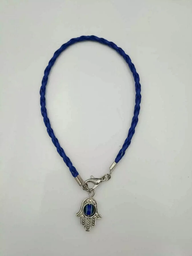 Многоцветный Плетеный браслет на шнурке Good luck Фатима Hamsa сглаза подвеска для