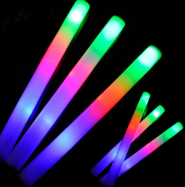 

EMS Free Shiping IN STOCK 180/lot led foam stick light up cheering glow foam stick foam glow stick led stick