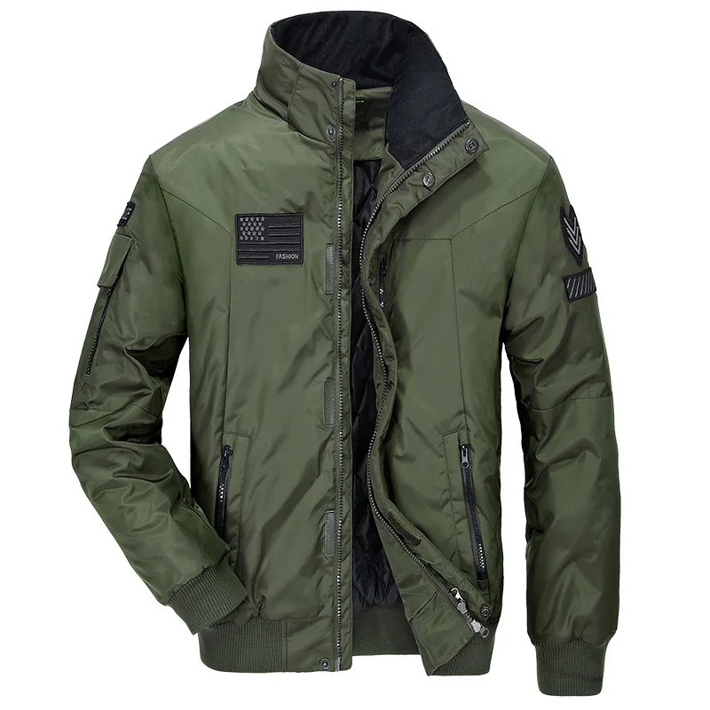 Army Green LetsKeep, зимняя куртка-бомбер ВВС, Мужская ветровка, военные армейские куртки, пальто, Мужская водонепроницаемая верхняя одежда, плюс размер, MA512 - Цвет: Army Green