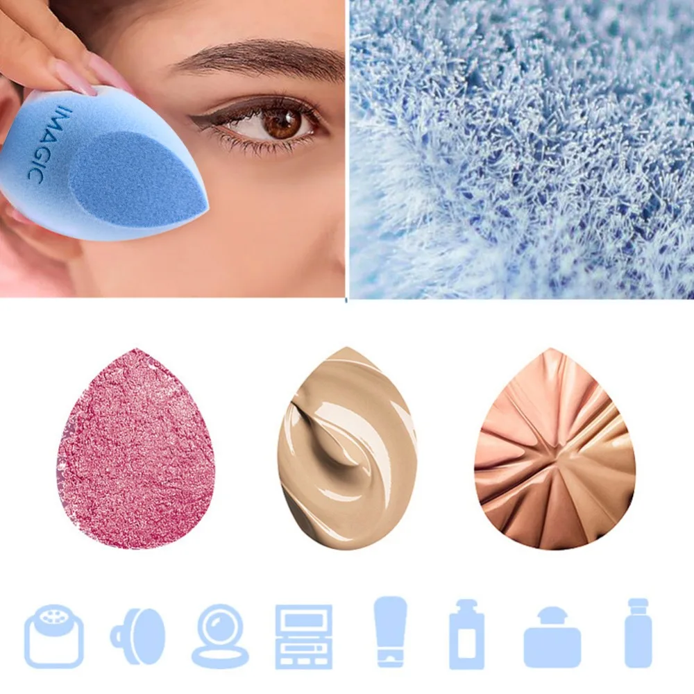 IMAGIC бархат макияж Губка из микроволокна пух поверхности косметический пуховка