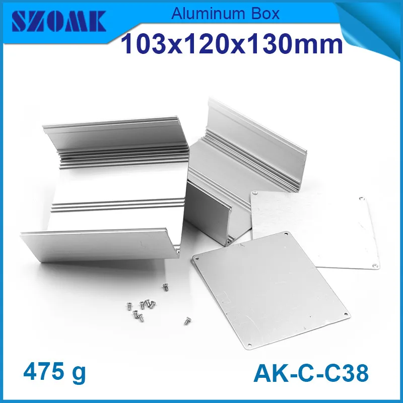 1 шт. алюминиевый корпус с гладкой поверхностью для электроники соединительный