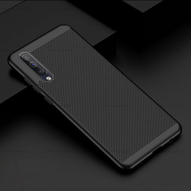 Black Охлаждающий чехол для телефона для samsung Galaxy A50 A40 A70 A10 A20 A30 M10 M20 M30 на 50 30 40 70 м 20 10 30 чехол ультра тонкий чехол - Цвет: Black
